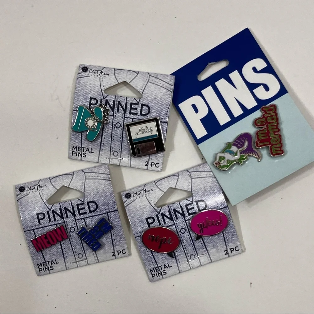Assorted Fun Enamel Pins Set